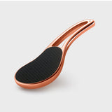 Foot Polishing File Long Handle Callus Exfoliation Remover Professional Foot Scrubber Skin Care Tools for Home Shop (Golden)
