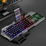Steampunk Gaming Keyboard Imitation Mechanical Keyboard 104 Keys Breathing Lamp  hand rest  Wired Keyboard For Desktop Laptop