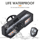 WEST BIKING 5m Remote Bike Taillight LED Turn Signal Bicycle Light Waterproof USB Rechargeable Cycling Rear Lamp and Alarm Sound