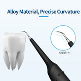 Dental Care Tools Electric Tooth Cleaning And Scaler Black Mouth Mirror + U-shaped Tongue Scraper Set