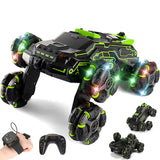 4 WD RC Stunt Car Spray Fog Lighting Music Gesture Induction Remote Control Drift Climbing Off-road Vehicle Kids Gifts For Boys