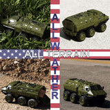 Remote Control Car, 1/16 Scale 6WD RC Military Truck,RC Army Armored Car with 2200mAh Batteries, All-Terrain Off-Road Army Truck