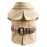 Fashion Luxury Pet Dog Trench Coat Clothes Spring and Summer Thin Handsome Girl Dog Dresses Cat Skirt for Small Dogs