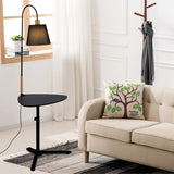 Modern lifting computer desk floor lamp living room study bedside table E27 LED 220V mobile coffee table small table floor lamp