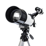150X Astronomical Refractor Telescope with FMC Optic, Barlow Lens Eyepiece, Moon Filter, Phone Adapter and Tripod