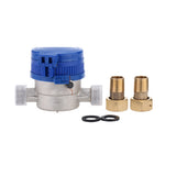 Garden Home Kitchen Universal Smart 15mm 1/2inch Cold Water Meter Rotary Counter Flow Measure Tap Clear Readings Digital Display