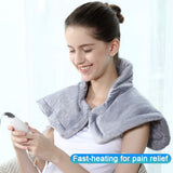 Electric Large Warming Heating Pad Blanket Portable Shoulder Neck Back Heating Shawl Wrap Pain Relief Temperature Controller