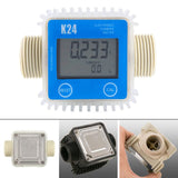 K24 Turbine Digital Oil Fuel Flow Meter Gauge For Chemicals Liquid Water