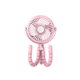 Handheld Fan 3 Speed Portable Clip on Stroller Fan Battery Operated Personal Desk Fan with Flexible Tripod