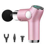 Fascial Gun 6-Level Variable Frequency Vibration Muscle Massager Portable Quiet Electric Body Massager 4 Massage Heads
