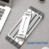 Tablet Stand Aluminum Adjustable Angle/Height Foldable Holder Mobile Phones Books Hands Free Bracket for iPad Air Mini iPhone