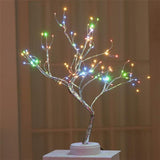 108 LED USB Table Lamp Copper Wire Christmas Fire Tree Night Light Table Lamp Home Desktop Decoration Christmas Decoration