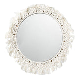1pc Cotton Rope Woven Mirror Hand-Woven Tapestry Makeup Mirror (Random Style)