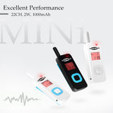 1PC Mini Walkie Talkie with LCD for Hair Salon Beauty Parlor Repair Shop 2W Mini Ham Two Way Radios Better Than Baofeng UV-5R 5W