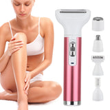 5 in 1 Women Shaver Painless Hair Removal Epilator Shaving Machine Face Beard Eyebrow Nose Trimmer Body Electric Razor