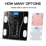 Weighing Scale Bluetooth Body Fat Escamas Smart Electronic BMI Composition Analyzer Fashion Selling Precision Bathroom Black