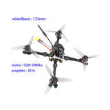 FEICHAO Keel135 Frame RC Drone Kit PNP BNF F411 20A AIO 2S-5S BLHELI_ S ESC FE200T VTX 1204 5000KV Motors 1200TVL FPV Camera