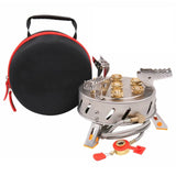 12800W Outdoor Camping Stove 9-head Gas Burner Outdoor Camping Picnic Tour Portable 7/9 Hole Fire Brimstone Stoves Burner 캠핑용품