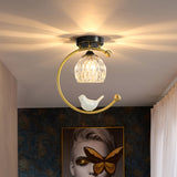 Lampara techo Nordic G9 LED Ceiling Lamp Modern Simple Bird Balcony Corridor Aisle Hanglampen Crystal Light Fixtures