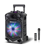 NEW Shinco Powerful Speaker System DJ Light Speakers with High Power Column 12-inch Woofer Portable Karaoke Speaker with