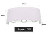 Led Wandlamp Aluminium Outdoor IP65 Waterdichte Up Down Wandlamp Voor Thuis Trap Slaapkamer Bed Badkamer Gang Verlichting RF18