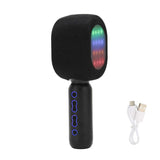 Wireless Microphone HiFi Dual Speakers Portable Handheld Bluetooth 5.0 Mic with Cool Light and 5 Voice Changing Effects DC 5V