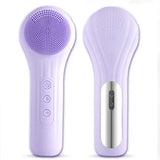 New Sonic Facial Cleansing Brush for Deep Cleaning Blackhead Remover Warm Massage Silicone Skin Wash Machine with Magnet Charger