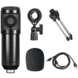 USB Condenser Microphone Studio Recording Mic Live Broadcast Recording Set Mic Phone K Song Computer Karaoke Sing
