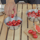 Stainless Steel Foldable Cup Outdoor Camping Bowl Picnic Outdoor Food Containers Heatable Tea cup Coffee Cup Camping Tableware