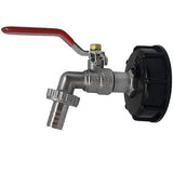S60X6 Assembled Fuel Snap On Garden Tank Tap Water Oil Fine Flow IBC Adapter Connector Brass Thread With 1/2" Hose