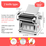 Electric Noodle Dumpling Press Machine Home Stainless Steel Noodle Maker Spaghetti Roller Dough Pressing Cutter Machine 220V