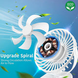 Mini USB Fan with 2400 MAh Battery, Clip Mini Table Fan, 360 Degree Adjustable, Quiet Small USB Fan for Office, Car