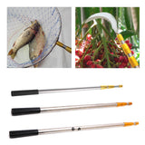 1.5/1.7/1.9m Head Ring Prong Harpoon Spear Rod Fish Dip Net Telescopic Bar Pole