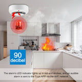 Tuya WiFi Smoke Alarm Fire Protection Smoke Detector Smokehouse Home Combination Fire Alarm Security System Firefighters