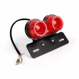Universal Motorcycle Tail Light and License Plate Holder Turn Signals Brake Stop Lights for BMW Kawasaki Triumph Motor