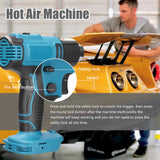 Cordless Hot Air Machine Lithium Rechargeable Heating Equipment Temperatures Adjustable Power Tool with 5 Nozzles 2 Scrapers