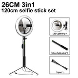 LED Selfie Makeup mirror Ring Light profissional USB Ring Lamp Photography Photo with Phone Holder 1.5M tripod stand for Makeup