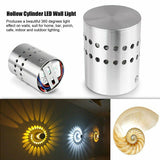 3W RGB LED Light Bulb Modern Aluminum Spiral Ceiling Hallway Porch Indoor Lamp 3W Wall Light