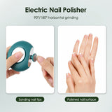 2PCS Electric Nail Clipper Nail Polisher Set Automatic Manicure Grinder Adult Baby Trimmer Nail Sharpener Trimming Nail Art Tool
