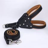 Dog harness collar dog leash Strong nylon Reflective for small meduim big dog vest bling rhinestone harness pet dog accessories