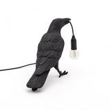 Bird Table Lamp Italian Seletti Bird Lamp Modern Resin Crow Desk Lamp for Living Room Bedroom Light Wall Sconce Home Art Decor