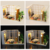 DIY Japanese Style Doll House Miniature DIY Dollhouse With Furnitures Futrue Space Wooden House 3d Miniaturas Toys for Kids Gift