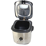 No oily smoke 1.2L electric fryer 220V stainless steel detachable liner household mini constant temperature electric fryer