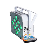 9X18W RGBWA UV Wireless DMX Uplighting Battery Operated Wifi&amp;IRC Remote Control DJ LED Par Can Wash Light Disco Wedding Uplights
