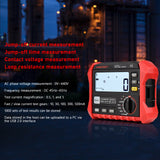 HT5910 4.7inch LCD Resistance Meter Leakage Switch Tester RCD/Loop Tester 1000 Data Storage Megohmmeter Voltmeter with Backlight