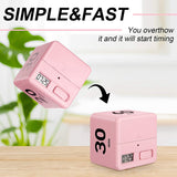 2 Pieces Square Timer Gravity Sensor Flip Timer, Kitchen Timer Child Timer Workout Timer Study Timer Game Timer for Time