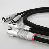 2Pcs Hi-End HIFI Silver-Plated 2 Core XLR OFC PCOCC Female XLR to Male XLR RCA Jack Audio Cables Wire Line
