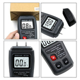 Wood Moisture Tester Wood Moisture Detector with Display Two-pin Digital Moisture Meter Large LCD Character Display Tools