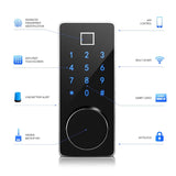 Electronic Keypad Deadbolt Password Lock Keyless Entry Door Lock Tuya Bluetooth Automatic Front Door Lock With Fingerprint