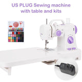 INNE Electric Sewing Machine Mini Small Portable Multifunctional Household Pedal Handmade Repair With Night Light For Beginners